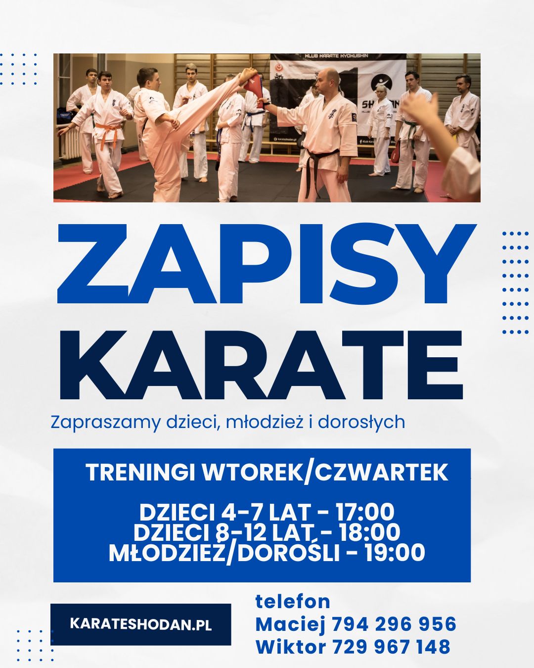 Zapisy na karate